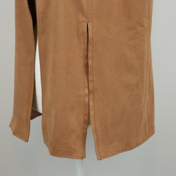 Anthropologie Andersen & Lauth Women's Tan One Size Vegan Leather Open Front Cap - Picture 5 of 9